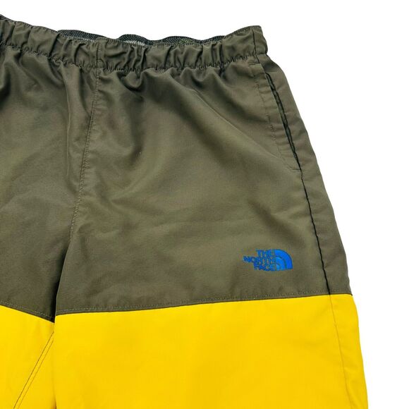 The North Face Swim Trunks Built in Brief Colorblock Boys XL 18-20 Gray Yellow - Picture 2 of 7